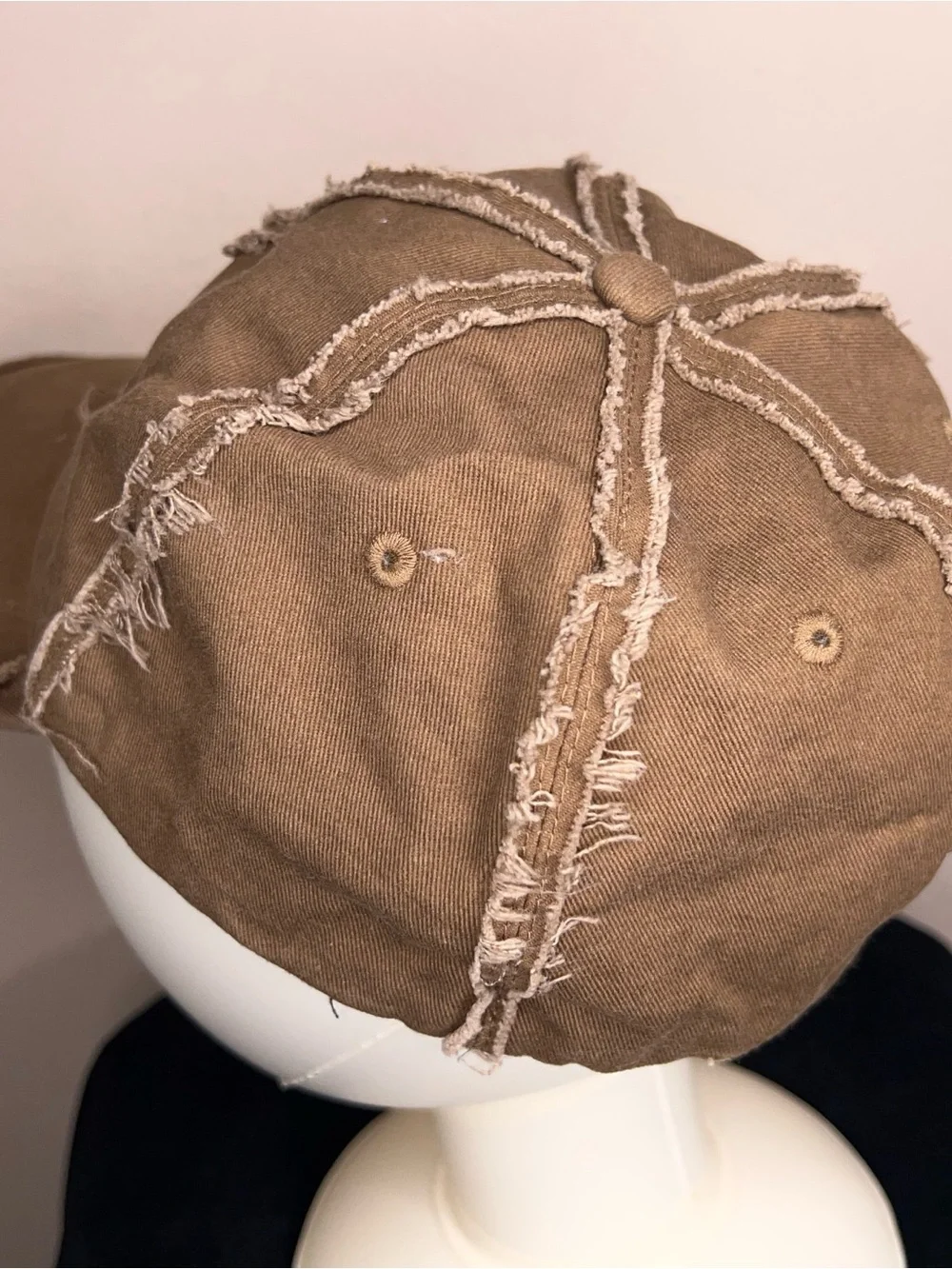 Justin Boots Western Brown Baseball Hat Distressed Unisex Outdoor Stretch Band